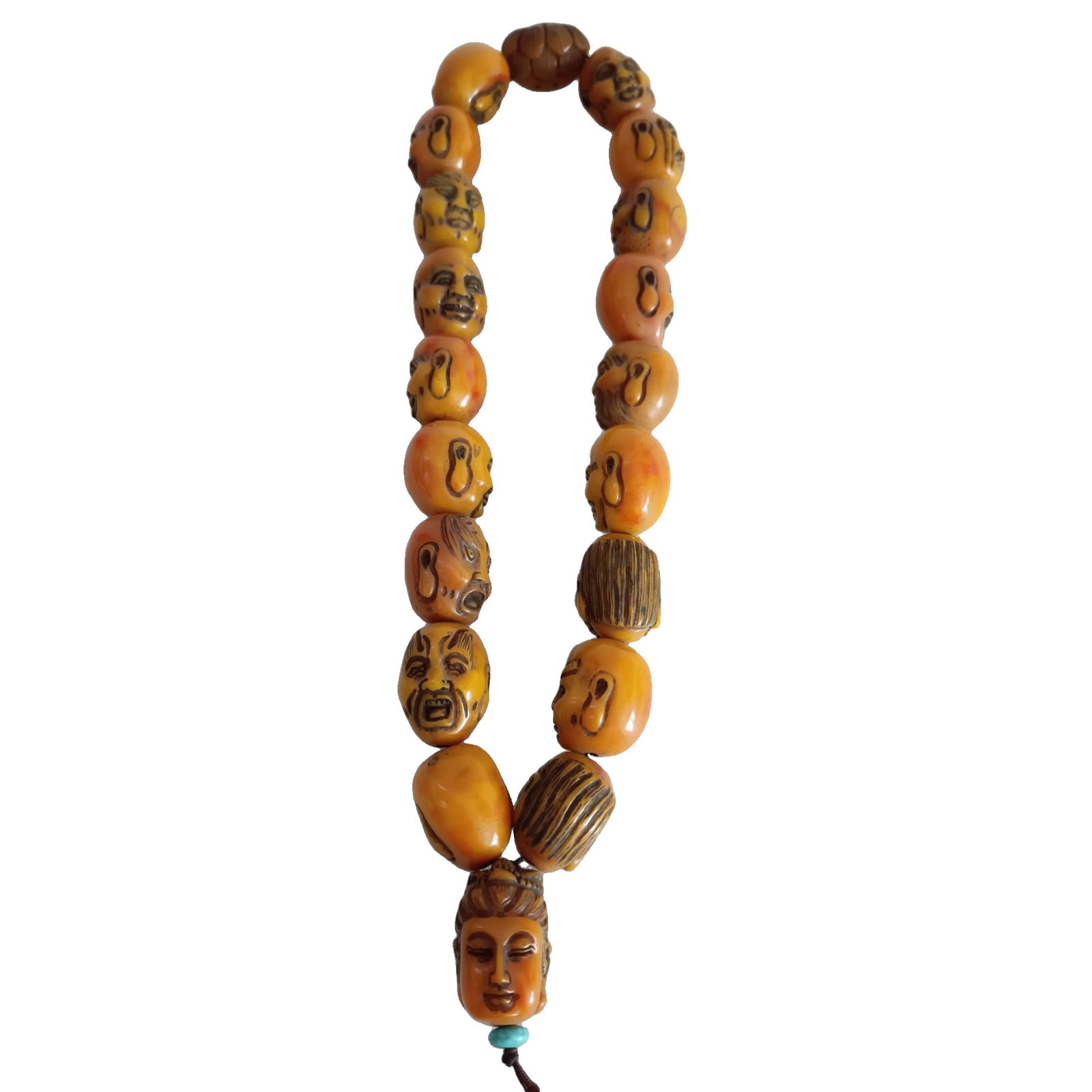 18 Arhats Old Amber Handheld: 18 Arhats with old amber in hand, bead size 2.5x2 cm, weight 157 grams Freight: 1.International Shipping: Foreign shipping costs are determined by the destination. 2.Photos, descriptions and