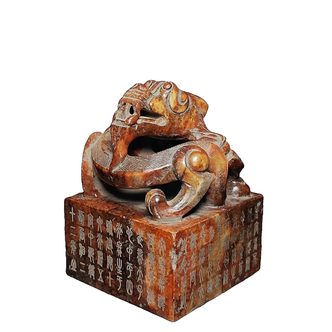 Han Dynasty Emperor Liu Xin's Dragon Seal of Hetian Jade Carving (1 of 10)