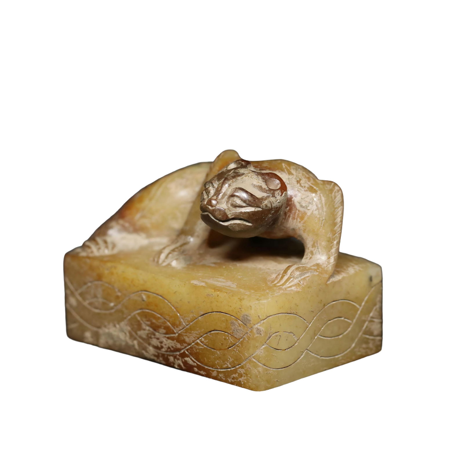 Han Dynasty Style Old Hetian Jade Tiger Seal (1 of 9)