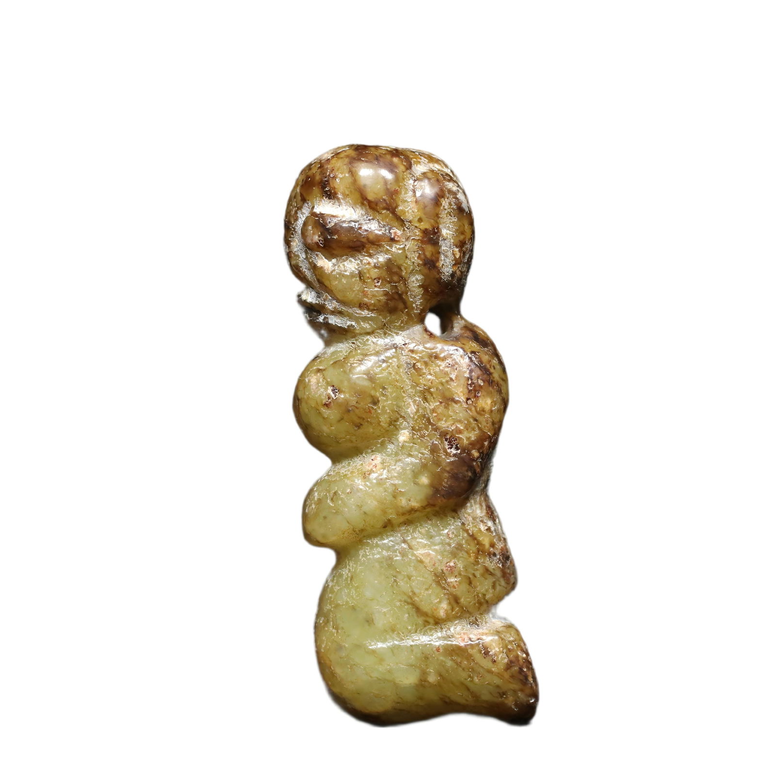 Old Hetian Jade Hongshan Culture - Jade Human Pendant (1 of 9)