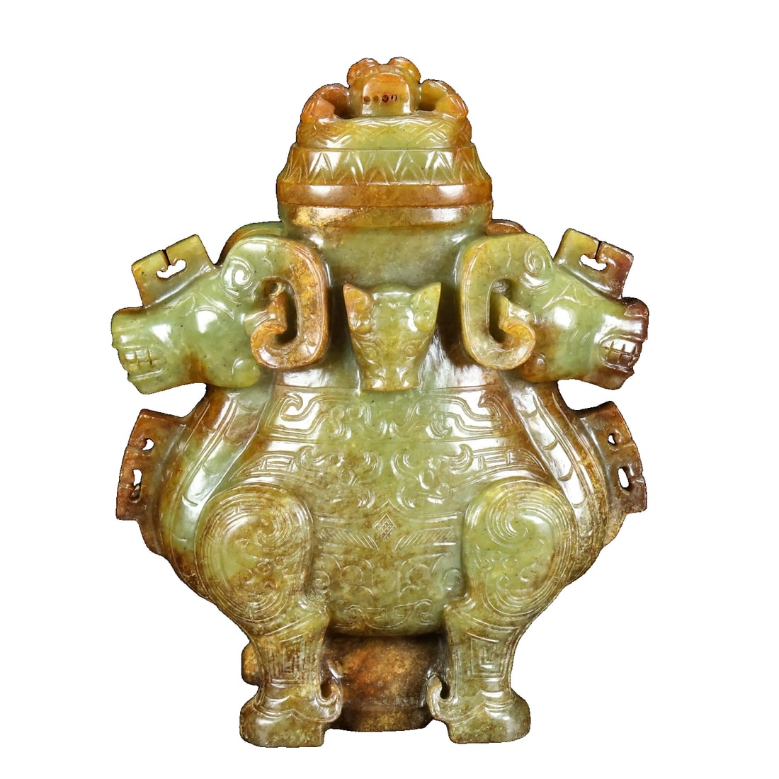 Nephrite, jade bottle: Hetian jade, jade bottle, fine texture, thick patina, color penetration, delicate carving, perfect condition, details as shown, length 15.5 width 7.5 height 19.5 cm, weight 1444 grams Freight: 1.Inter