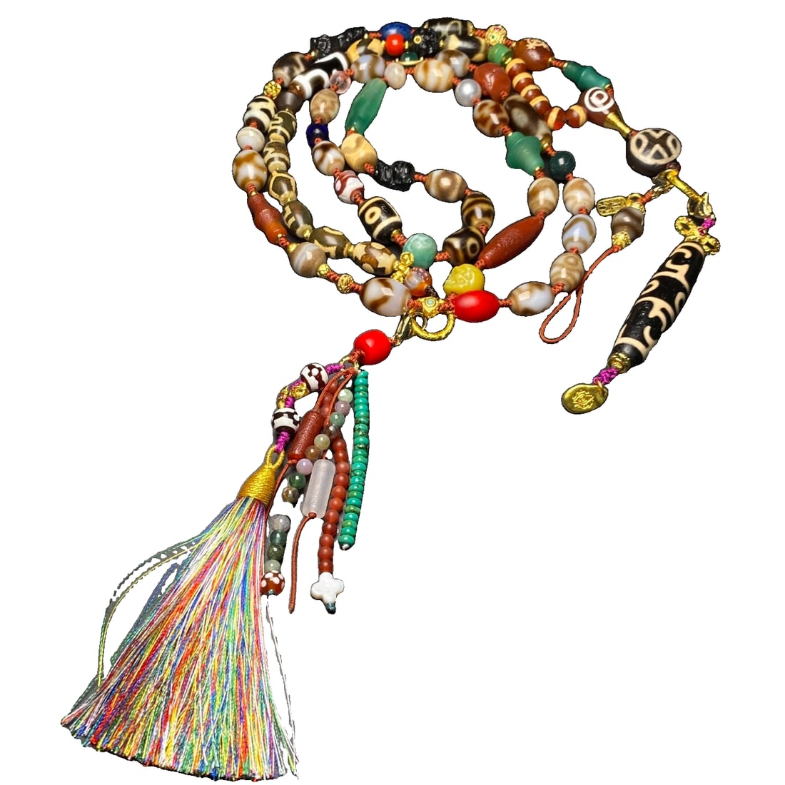 Rinpoche's implement - the three-eyed celestial bead and the multi-treasure bead, combined with old (1 of 10)