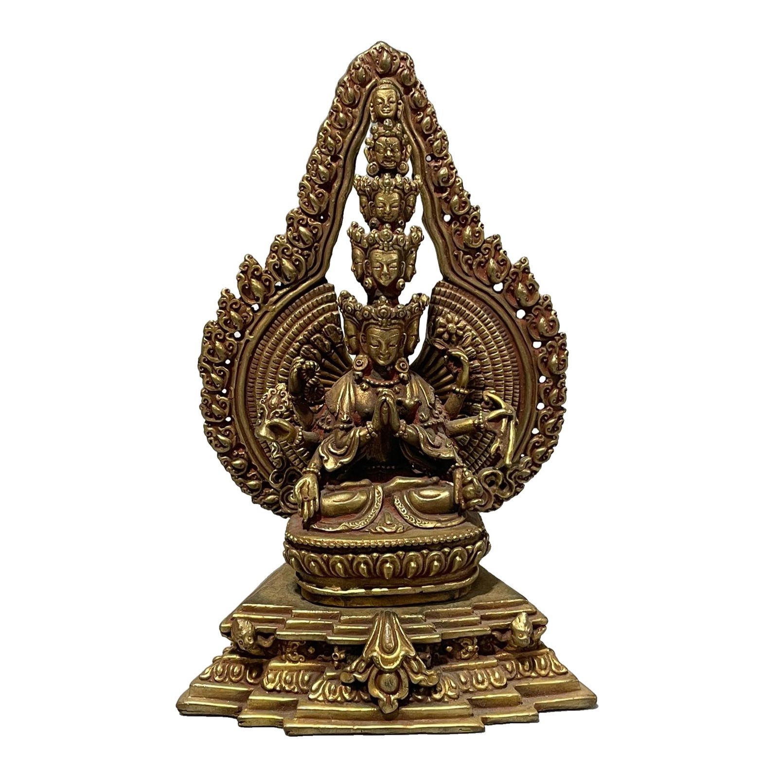 Gilt Copper Thousand-Handed Guanyin Buddha Statue (1 of 10)