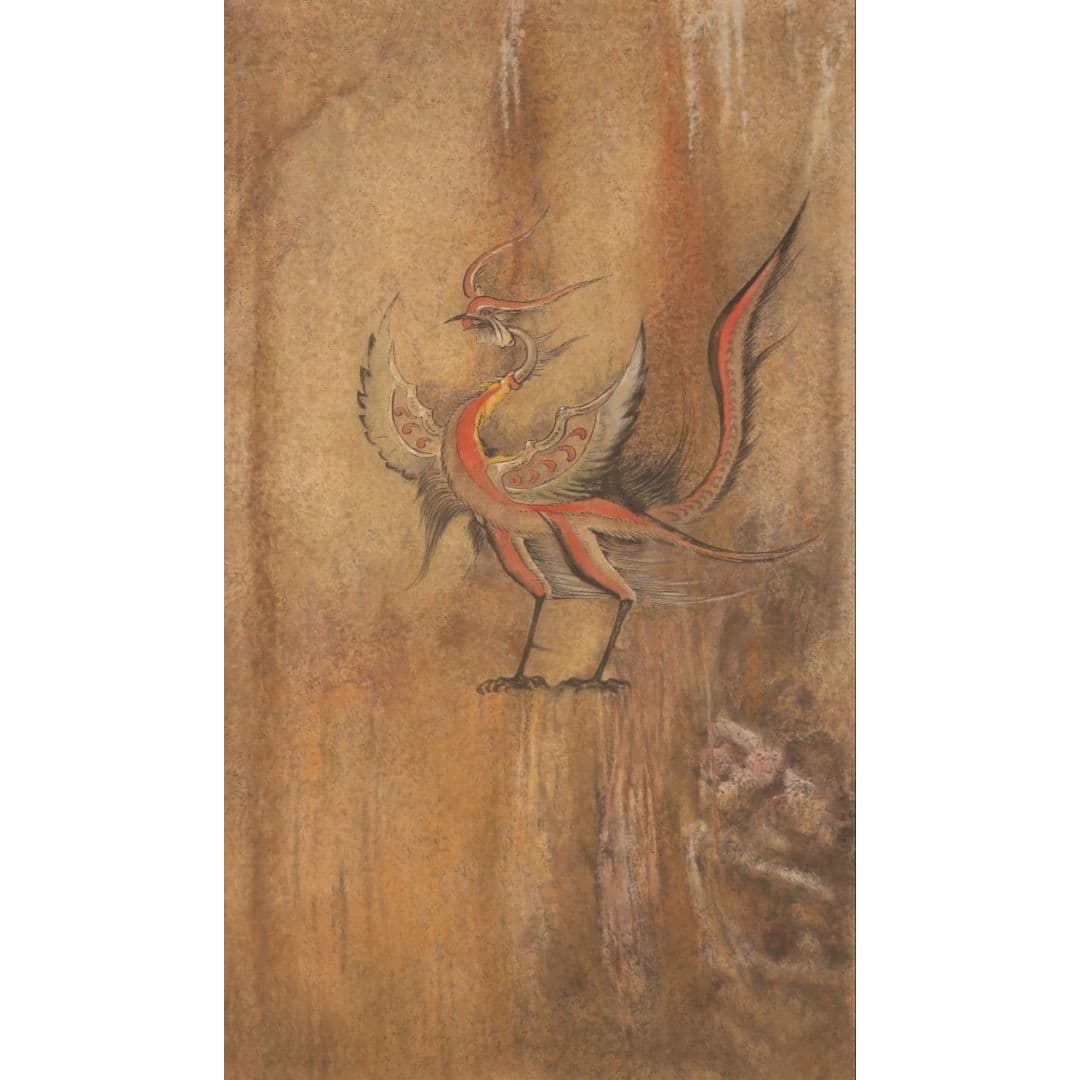 Korean Red Bird painting, Goguryeo tombs, Joseon Dynasty: Korean Phoenix Painting, Goguryeo Tomb, Joseon Dynasty. Size: 70cm x 117cm Freight: 1.International Shipping: Foreign shipping costs are determined by the destination. 2.Photos, descriptions and valua