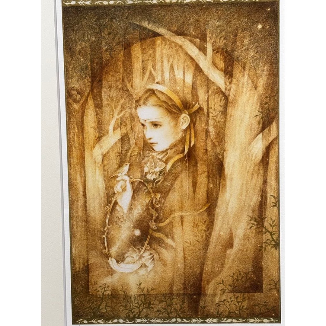 Hyakuno Junko 'Girl in the Golden Forest' Signed Print (1 of 12)