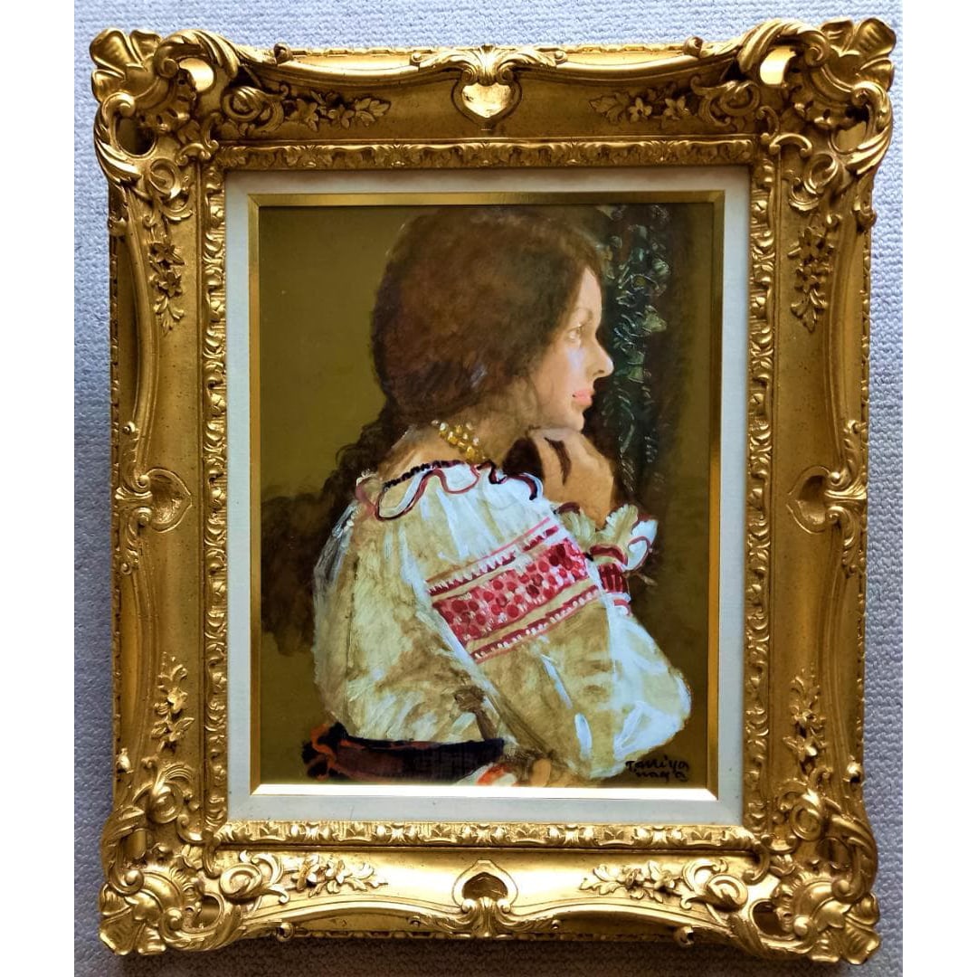 Miyahara Takehiko 'Portrait of a Woman': Miyahara Takehiko, portrait of a woman. Painting size: 41cm x 31.8cm; Framed size: 60cm x 50.8cmMedium: Oil painting, signed on the front.Biography of Miyahara TakehikoBorn on February 20, 1919, in Ha