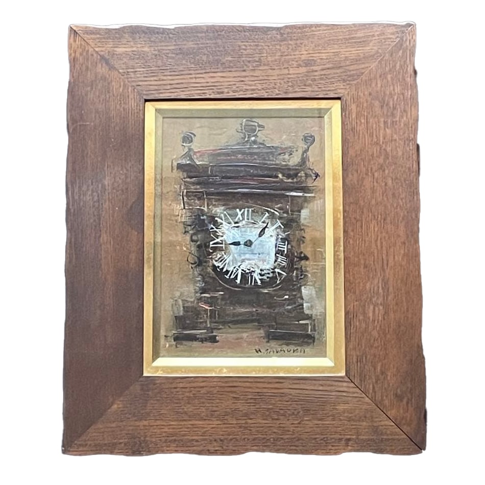 Sadaoka Hiroshi, clock oil painting, size SM (1 of 10)