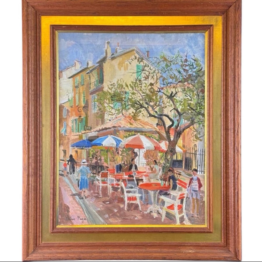 Eileen Pagès 'Terrace' Oil Painting by a Famous French Artist (1 of 9)