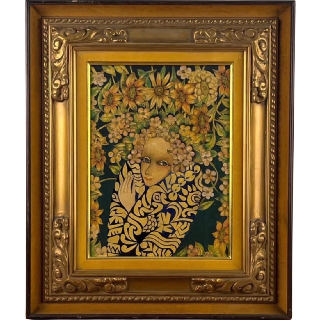 Masao Yoshida, Spring Breeze Oil Painting, 1977, including genuine seal (1 of 11)