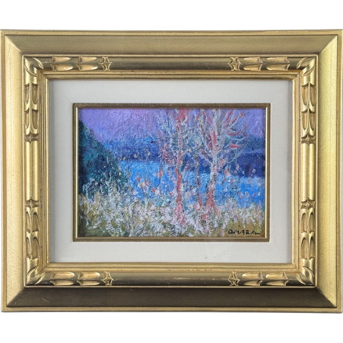 Nobuo Ohara's 'Small Ass of Reed' oil painting, landscape, created in 1982 (1 of 9)