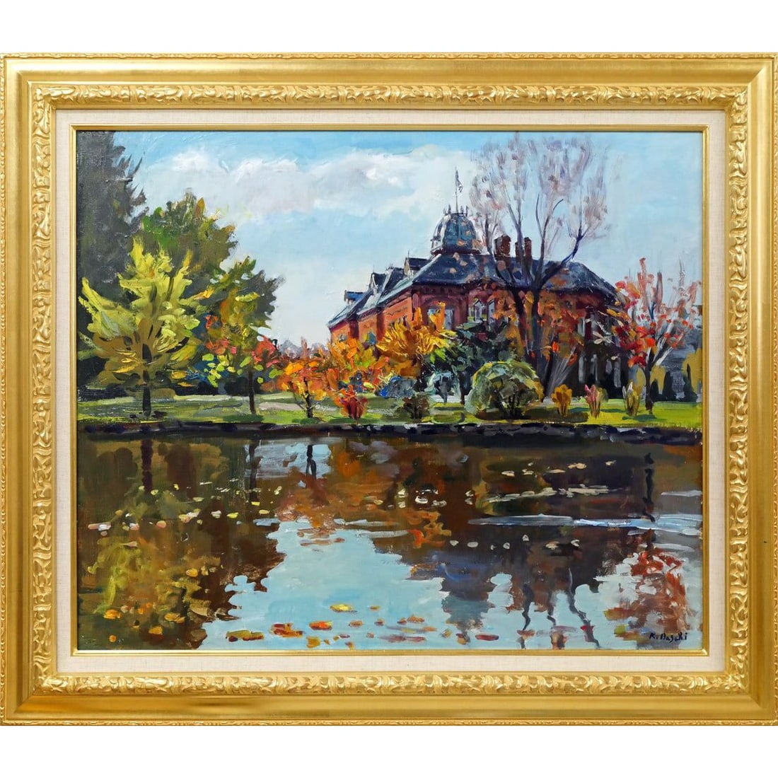 Bamboo Ridge by Kei Chikaki, Oil Painting on Autumn Scenery, Created in 1992 (1 of 9)