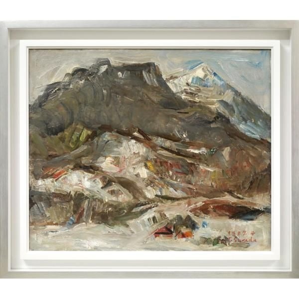 Tomoji Suda, Snow Mountain Algae Rock Oil on Canvas, April 1957 (1 of 10)