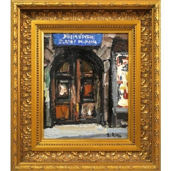 Kiyoshi Kimura, oil painting of Paris street scene (1 of 9)