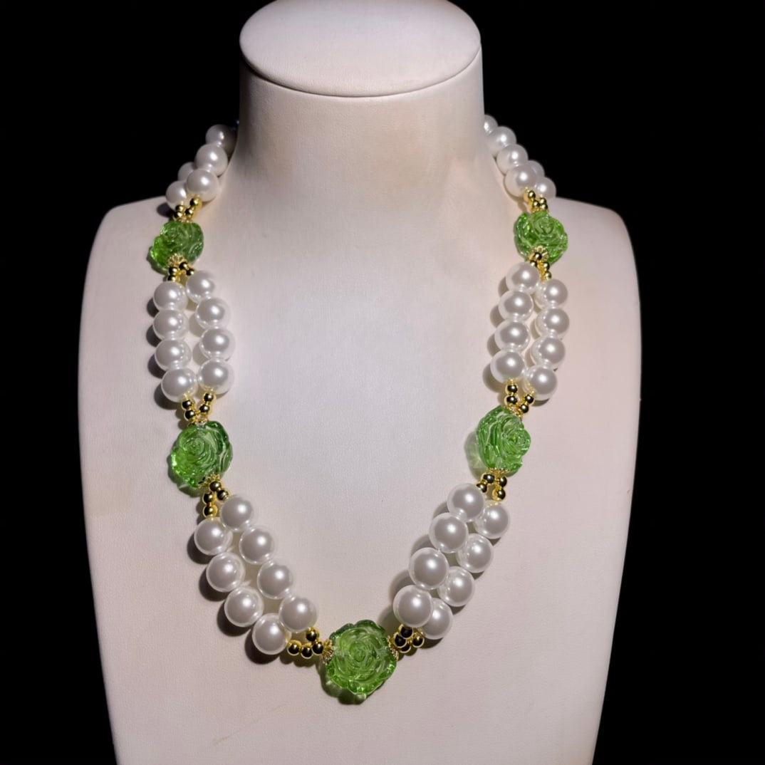 White Pearl Necklace Jewelry Set (1 of 6)