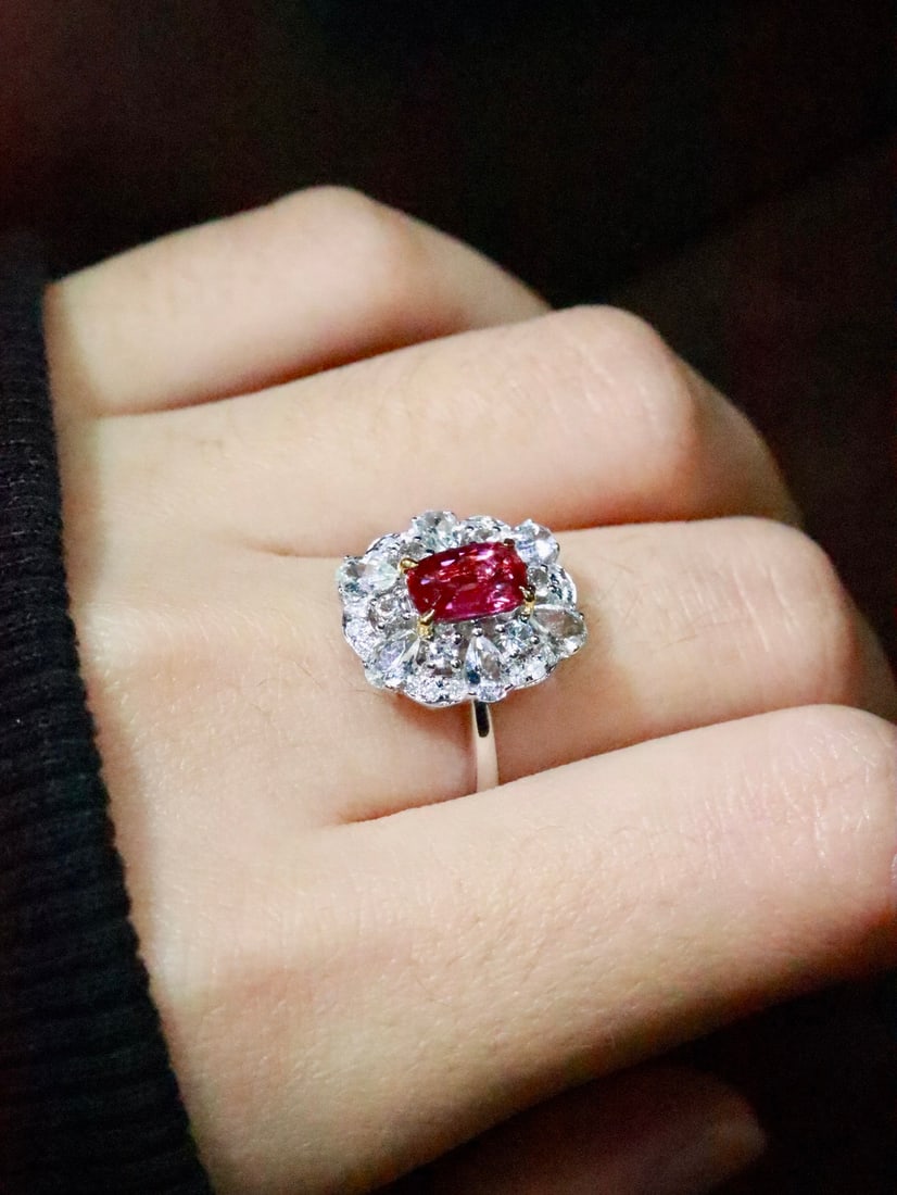 18K Untreated Ruby Ring - 5