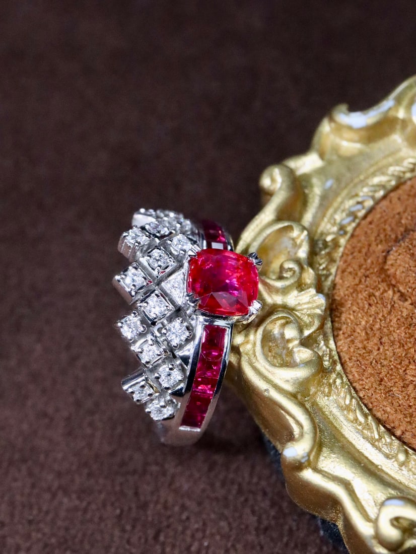 PT950 Ruby Ring - 2