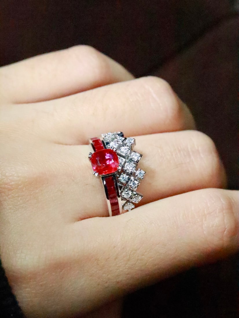 PT950 Ruby Ring - 5