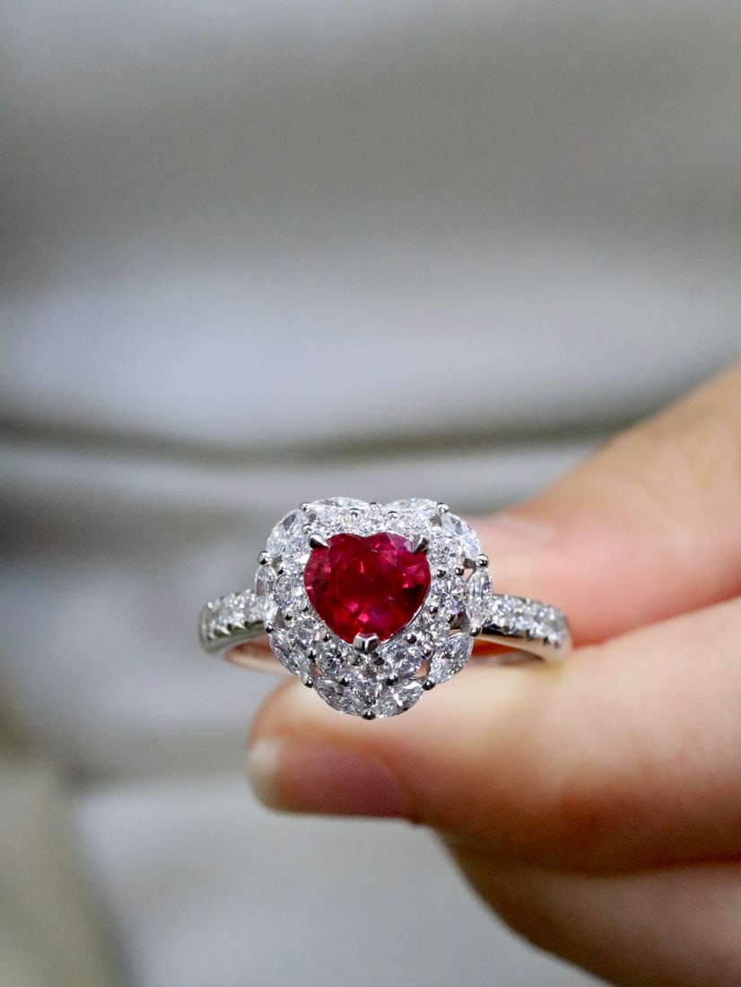 PT950 Ruby Ring - 4