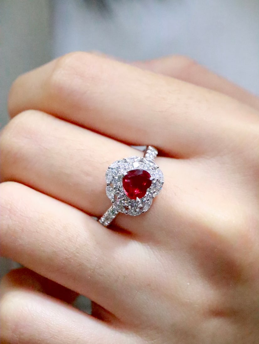 PT950 Ruby Ring - 5