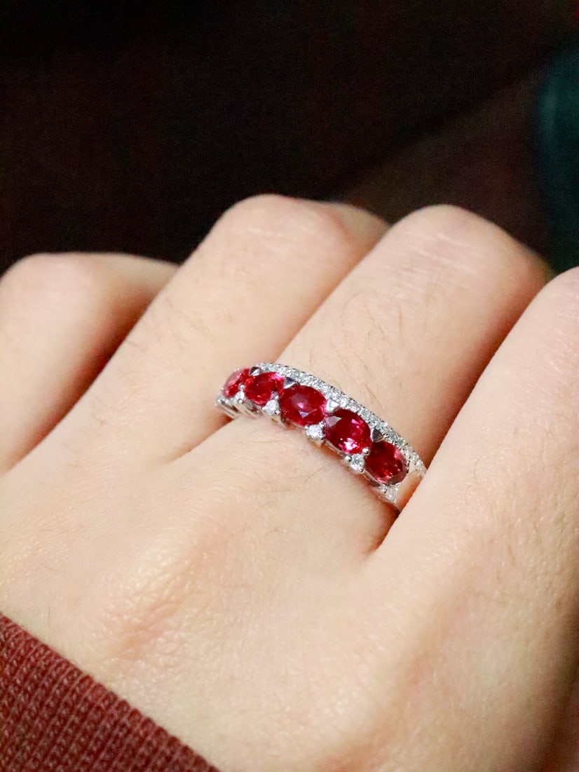 18K Untreated Ruby Ring - 5