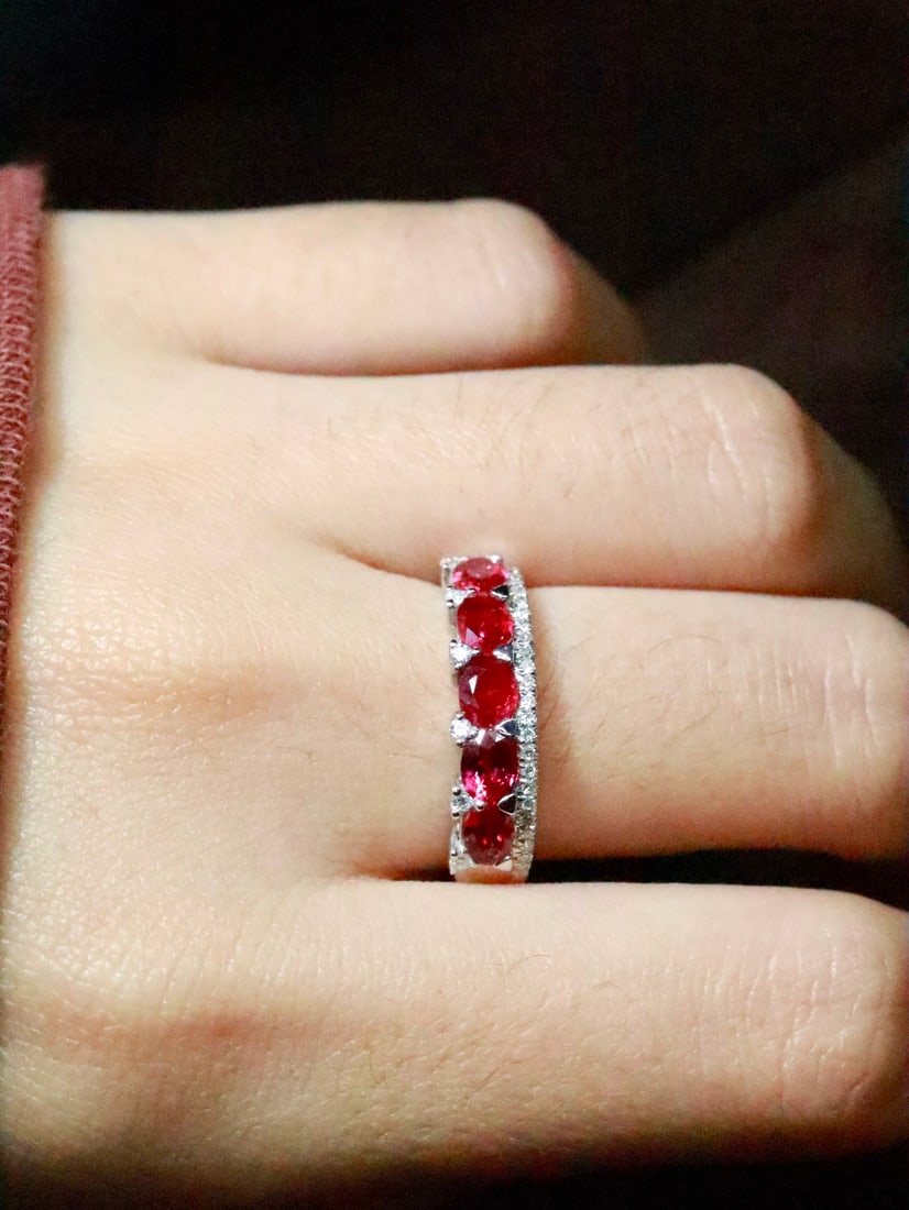 18K Untreated Ruby Ring - 6