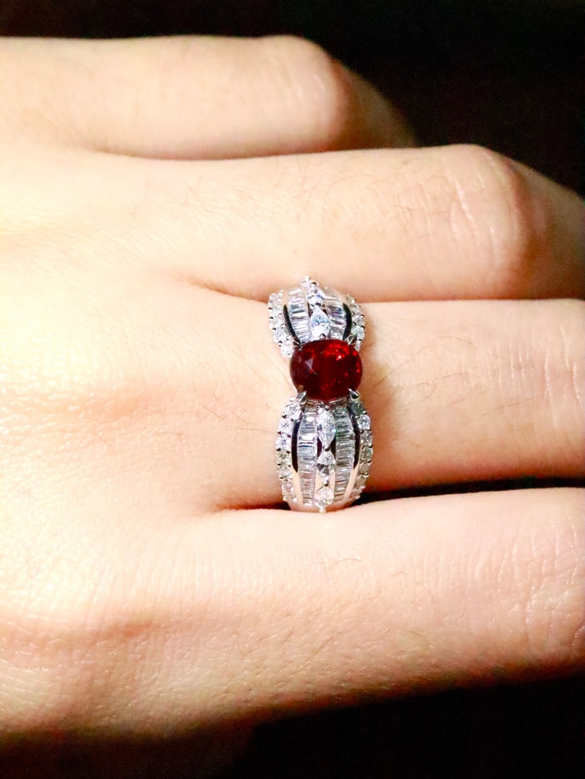 18K Untreated Ruby Ring - 6