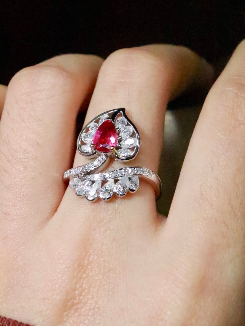 18K Untreated Ruby Ring - 6