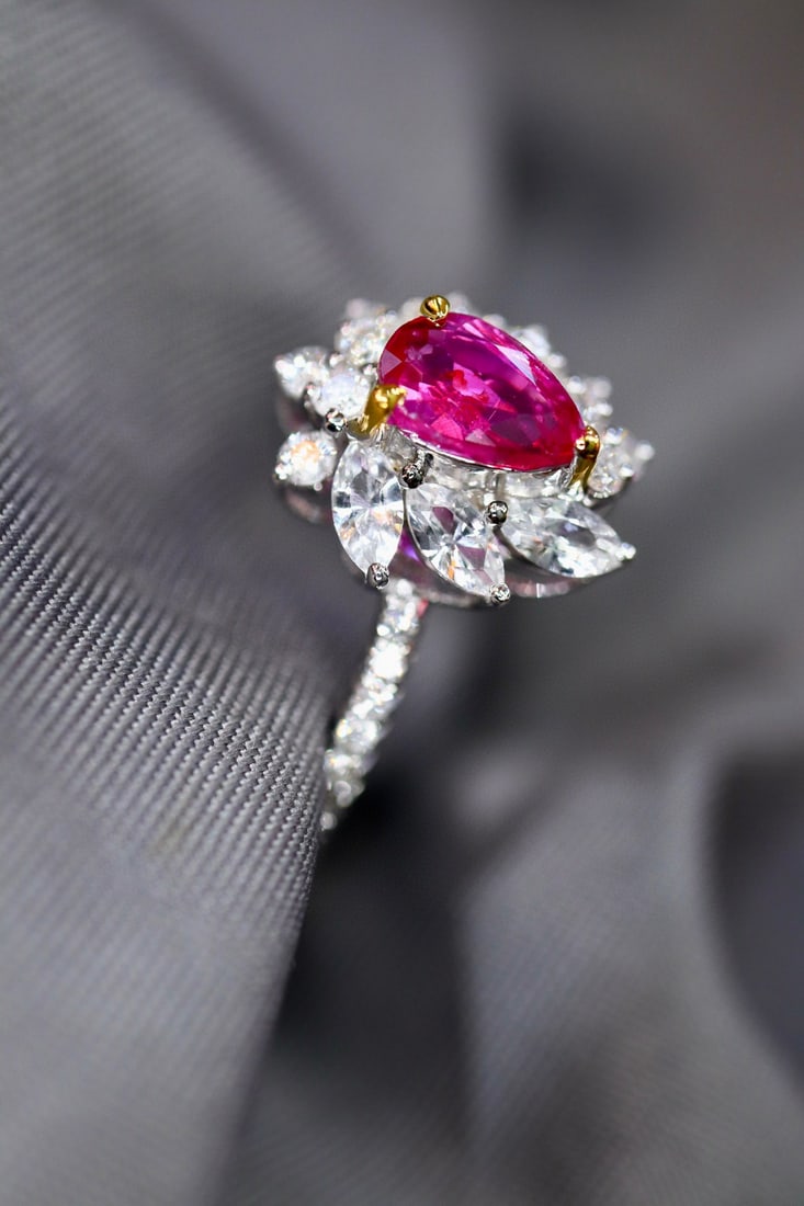 18K Untreated Ruby Ring - 2