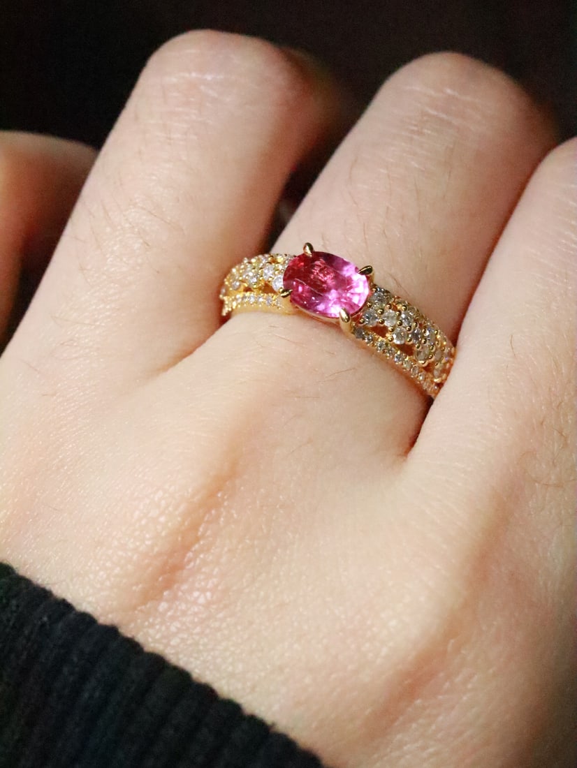18K Untreated Ruby Ring - 5