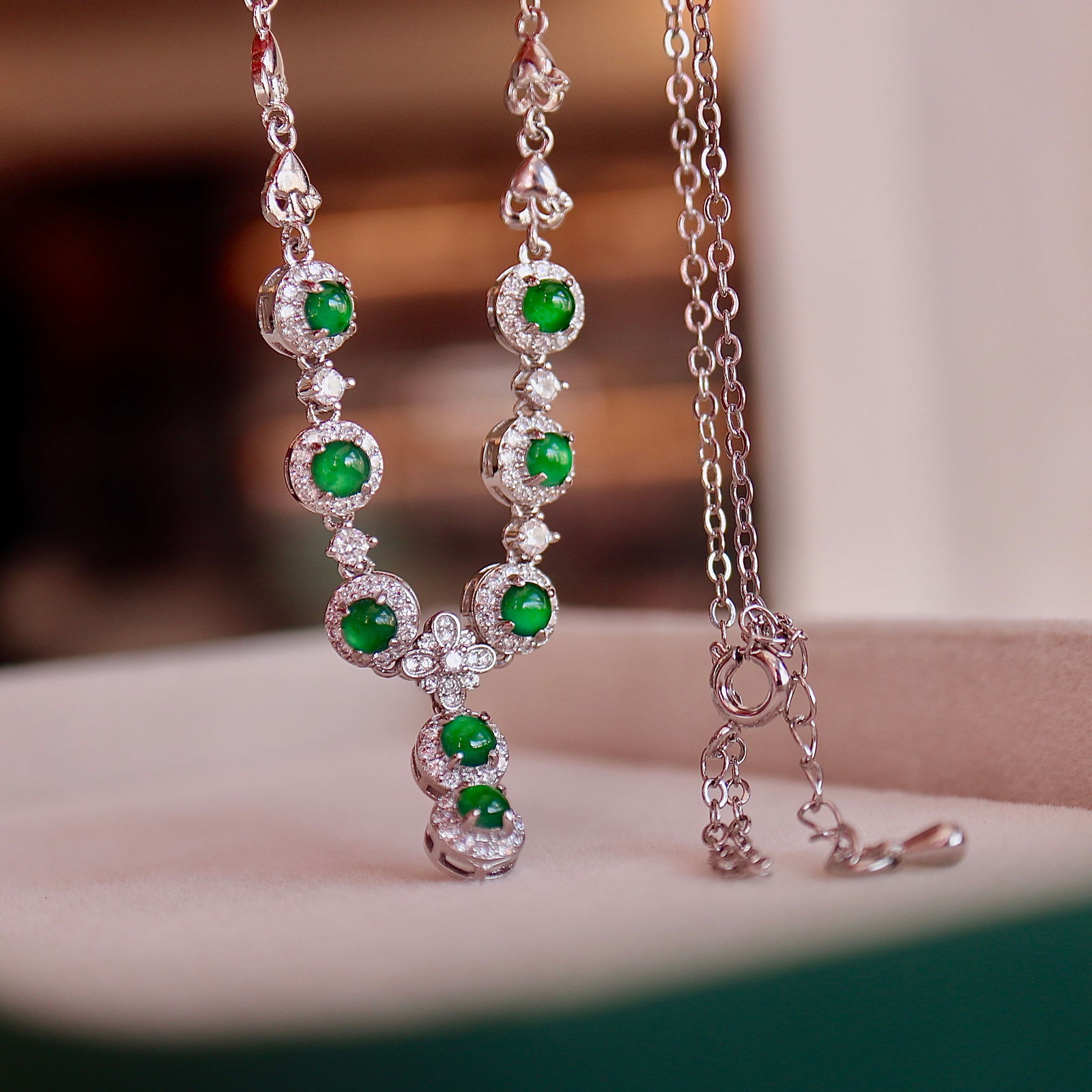 Natural Jade Necklace: Natural Jade Necklace - Approximately 4mm