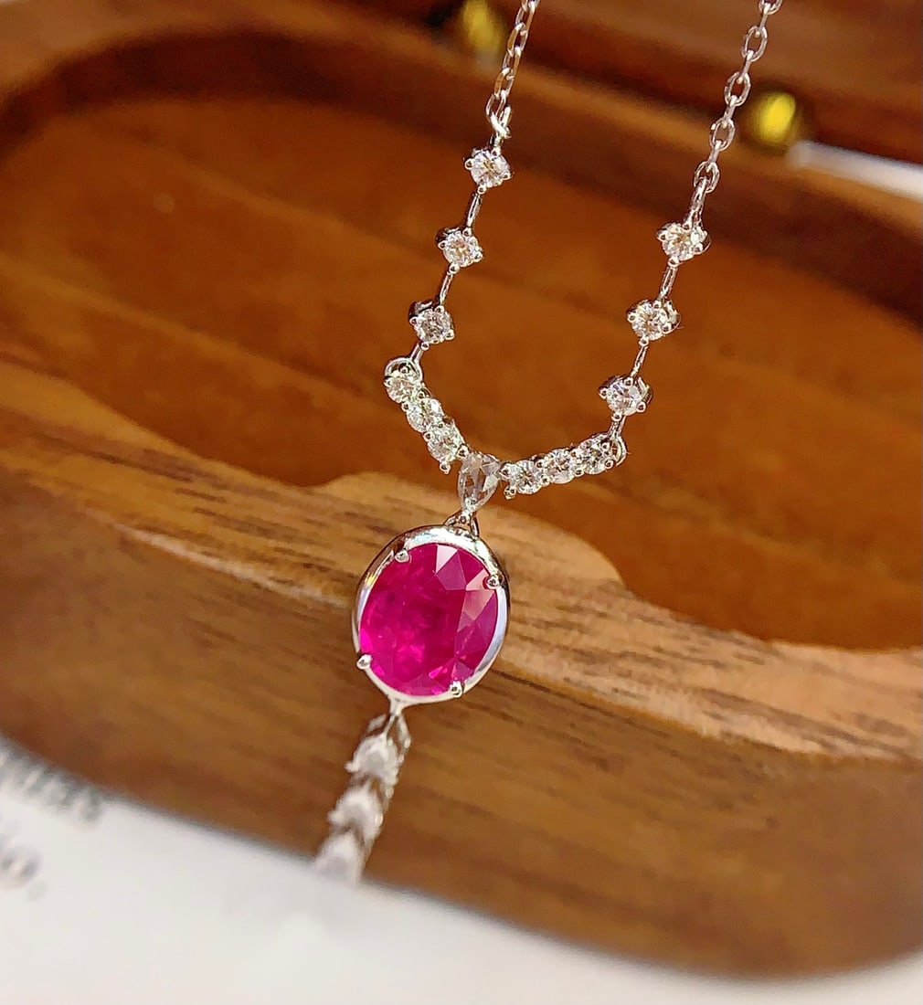 18k Natural Ruby Collar Necklace (1 of 6)