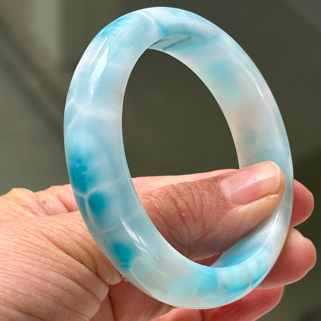 Natural ocean wave stone bracelet, 56 ring size. (1 of 9)