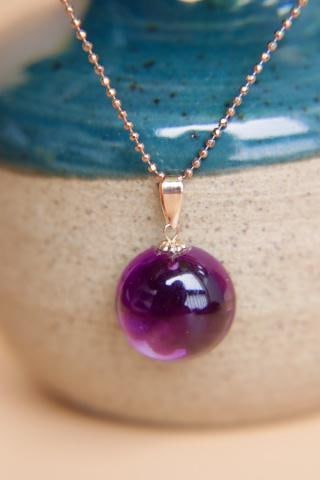 18K Gold Amethyst Pendant (1 of 8)