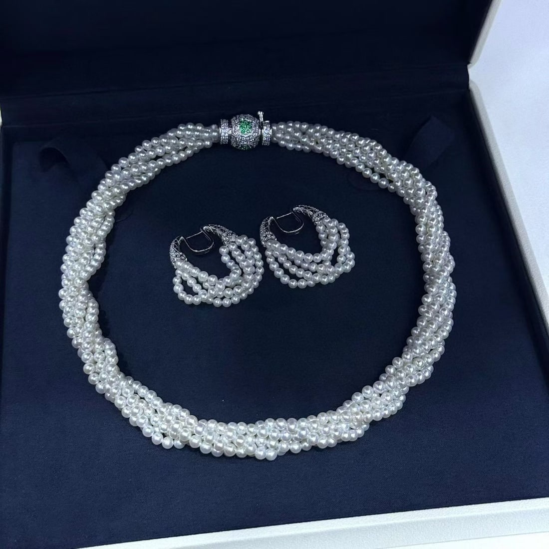 Freshwater Pearl Earrings: 5-4mm near round, flawless, lustrous white freshwater pearls with a bright sheen, perfect for any combination.