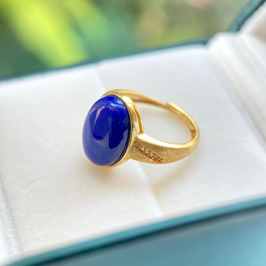 S925 Silver Natural Lapis Lazuli Ring (1 of 9)