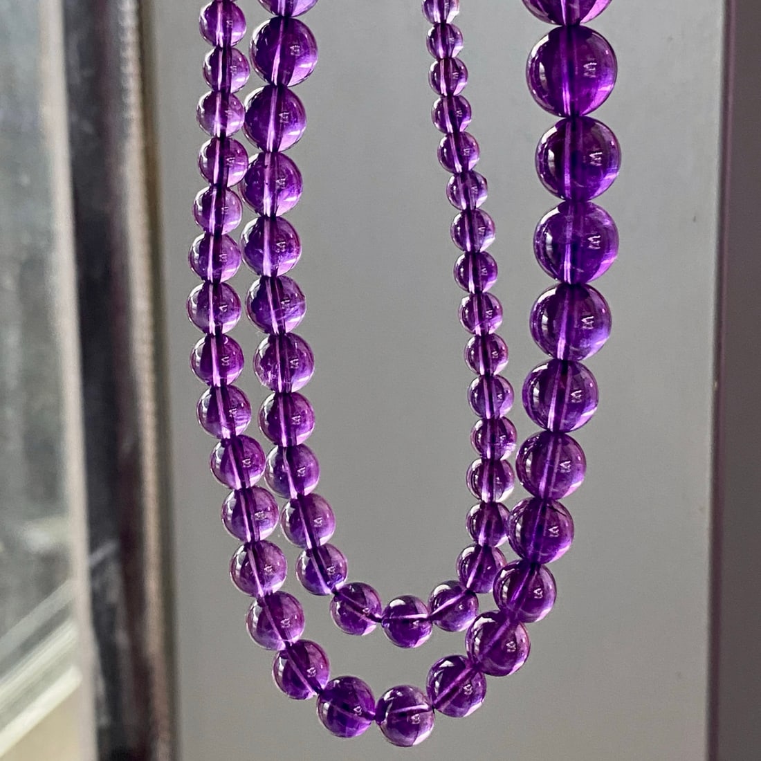 Natural Amethyst Tower Necklace (1 of 6)