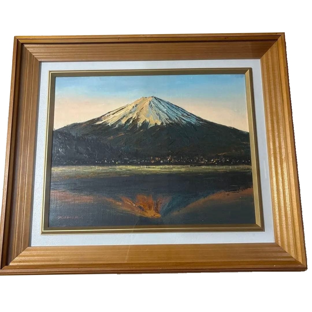 Katsunari Nakamura's oil painting of Mount Fuji: Katsutoshi Nakamura's oil painting of Mount Fuji, frame sizeHeight: approximately 49 centimetersWidth: approximately 58 centimetersDepth: approximately 5.2 centimeters Freight: 1.International