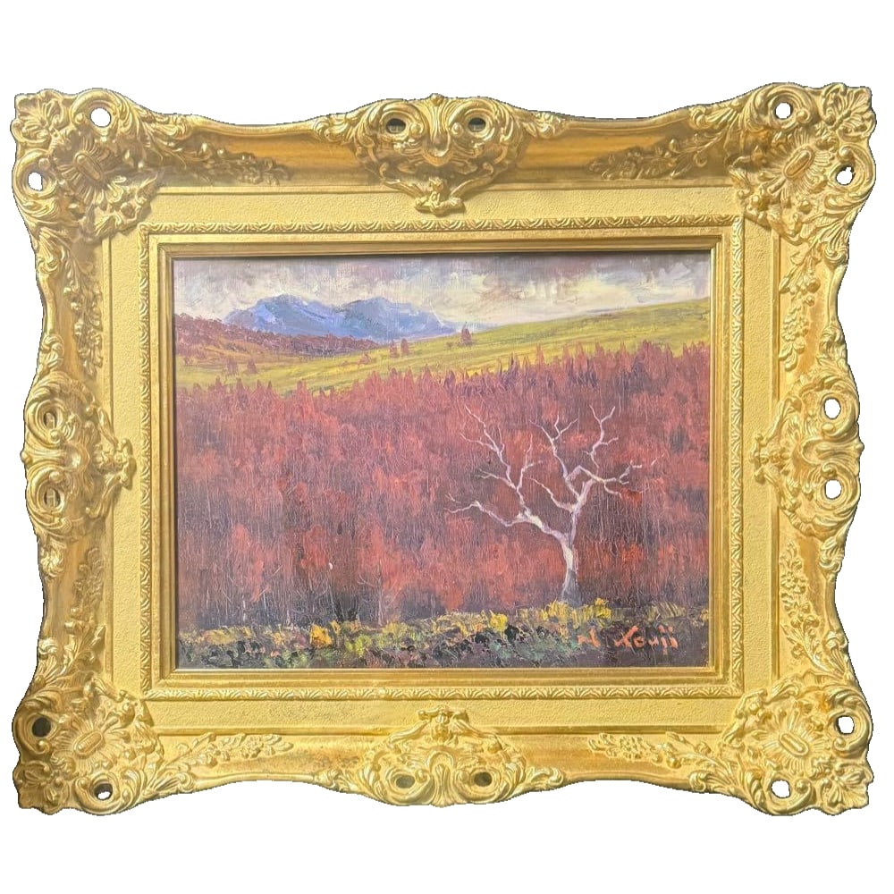 Authentic Nakano Koji Autumn Scene F6 Oil Painting: Authentic Nakano Koji Autumn Scene F6 Oil Painting Freight: 1.International Shipping: Foreign shipping costs are determined by the destination. 2.Photos, descriptions and valuations are carefully