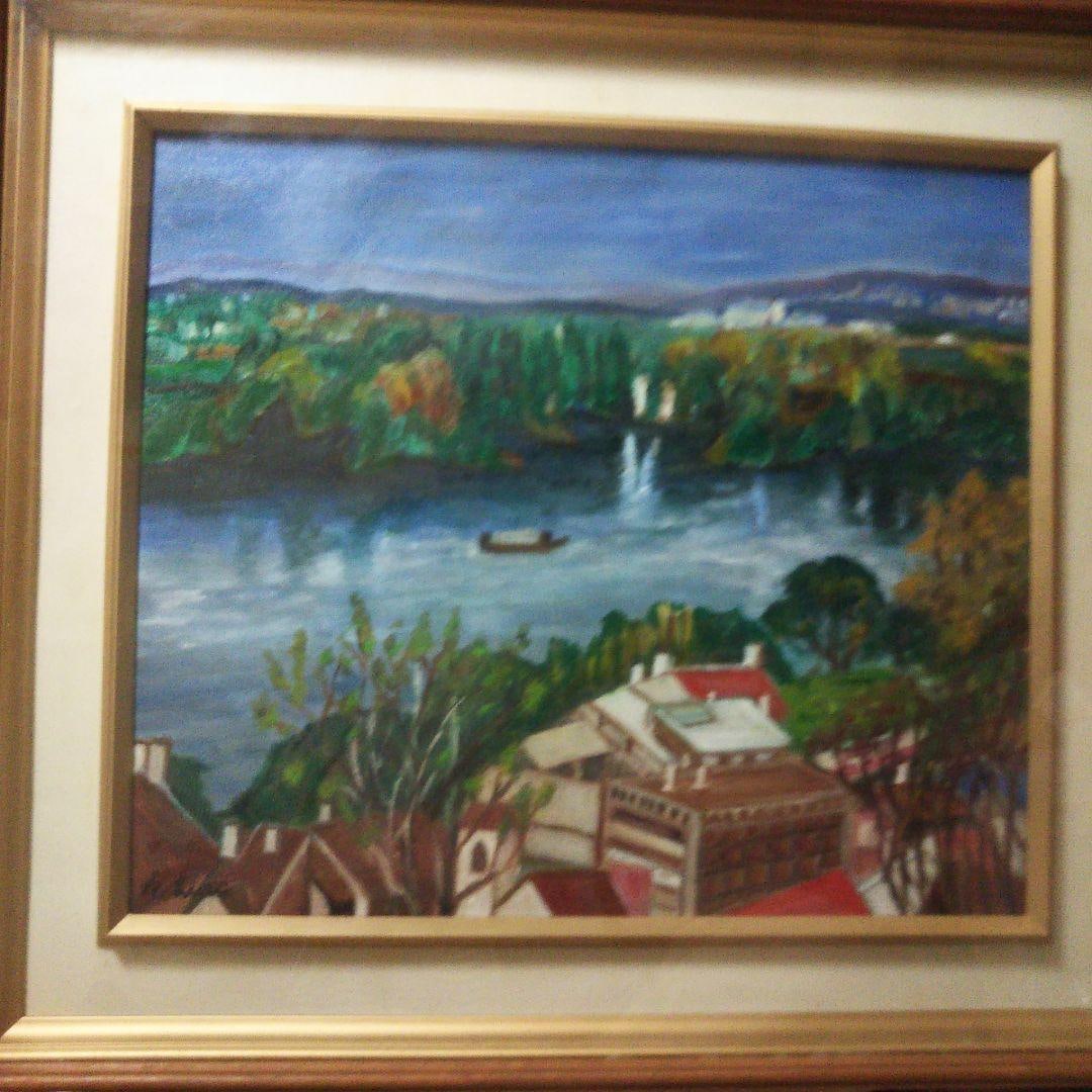 Oil painting landscape painting decorative painting, 1960: Oil painting landscape painting decorative painting, 1960, it is 60 centimeters long and 70 centimeters wide. Freight: 1.International Shipping: Foreign shipping costs are determined by the