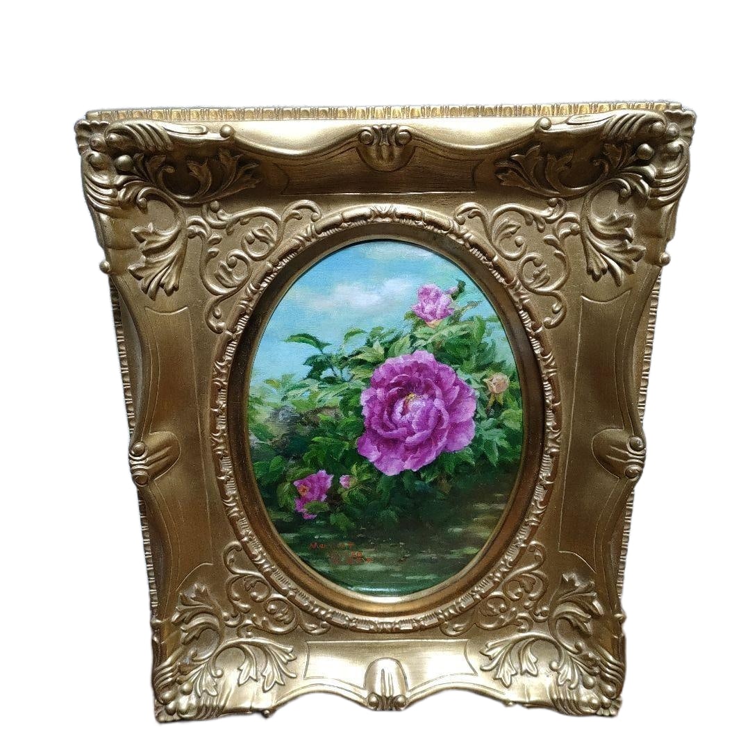 Purple Rose Oil Painting (1 of 5)