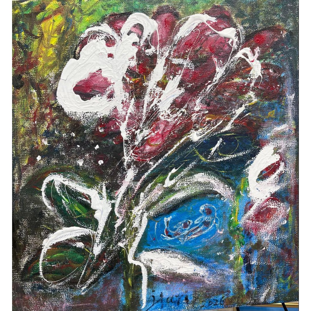 Jagis 2026 Original Flower Oil Painting (1 of 2)