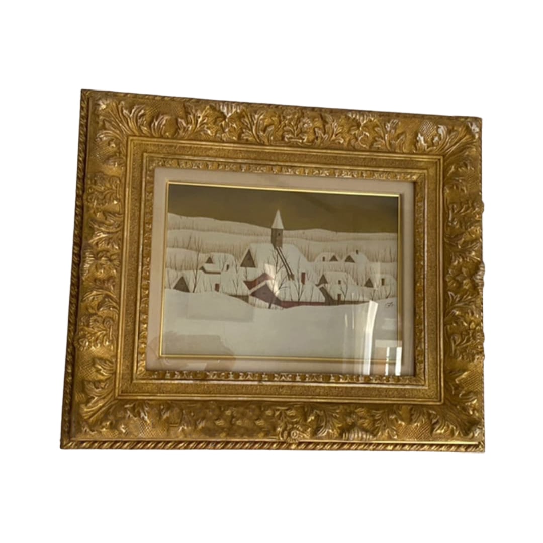 Fukui Ryuunosuke's Painting Winter Original Oil Painting (1 of 9)