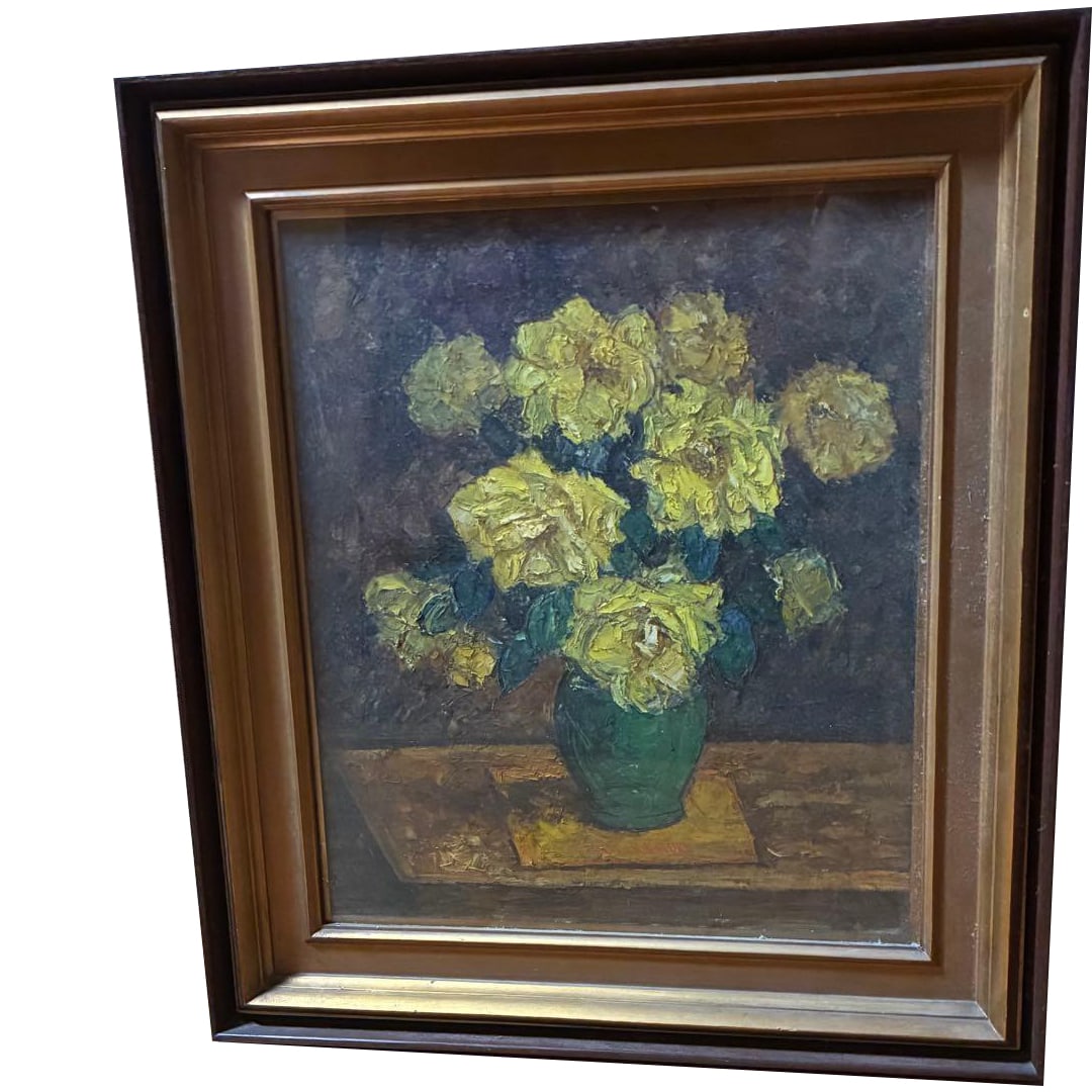 Oil Painting 'Yellow Roses in a Vase' (1 of 2)