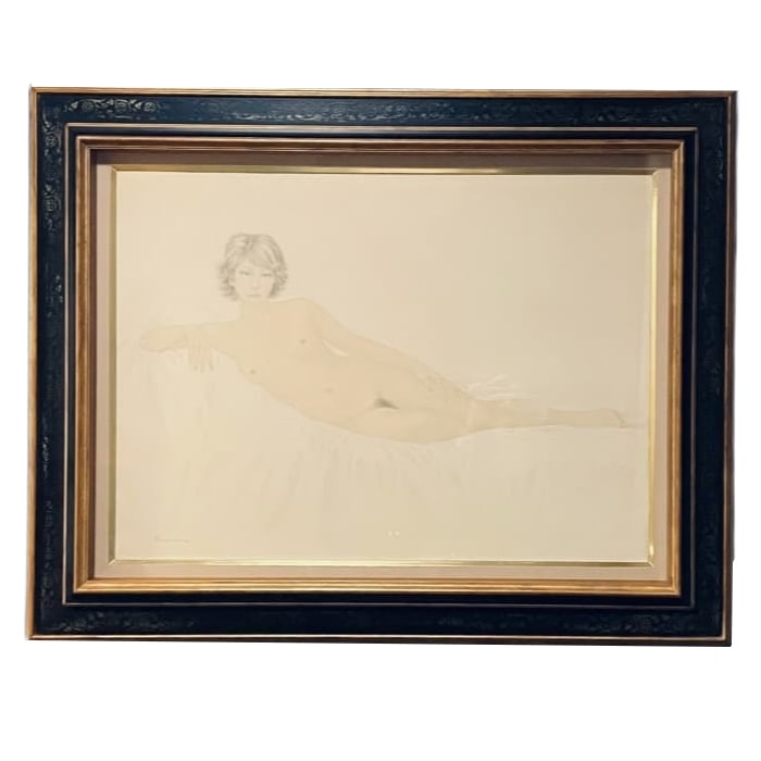 Kurihara Seiko 'Reclining' oil painting (1 of 7)