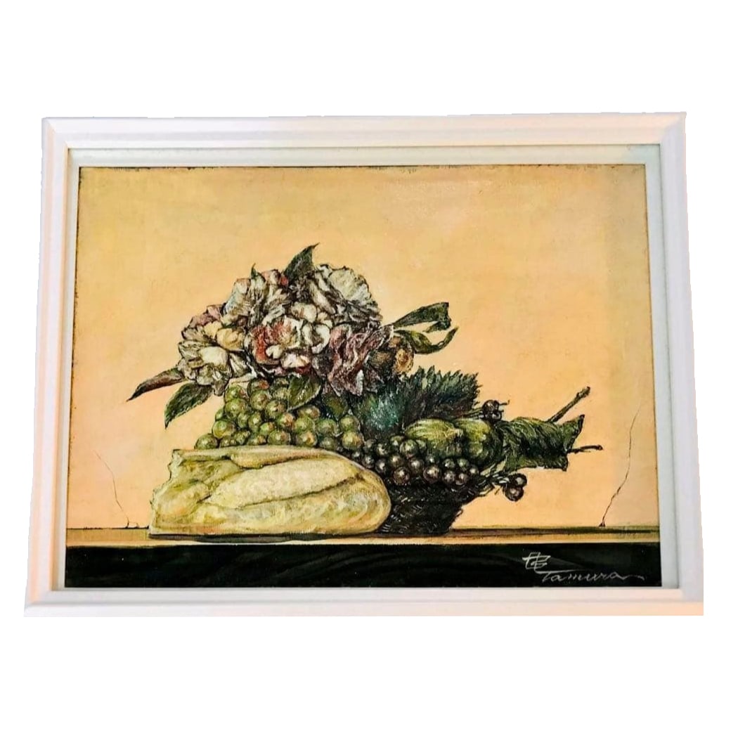 Still Life Painting by Makoto Tamura: Still life paintings of fruits and flowers by Makoto Tamura, member of the All Japan Fine Arts Association. Awards: All Japan Fine Arts Association Grand Prize, Prime Minister's Award, Encouragement A