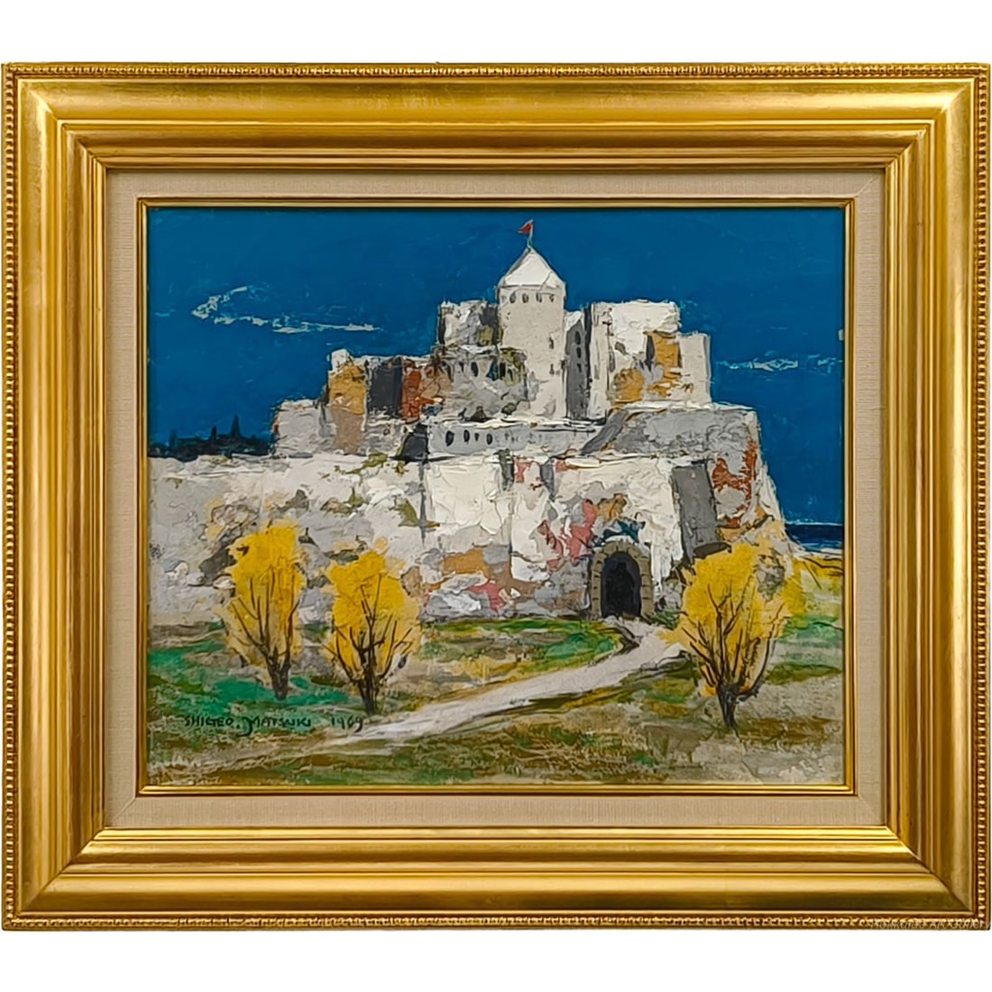 Matsuki Shigeru's 'White Fortress' oil painting (1 of 11)