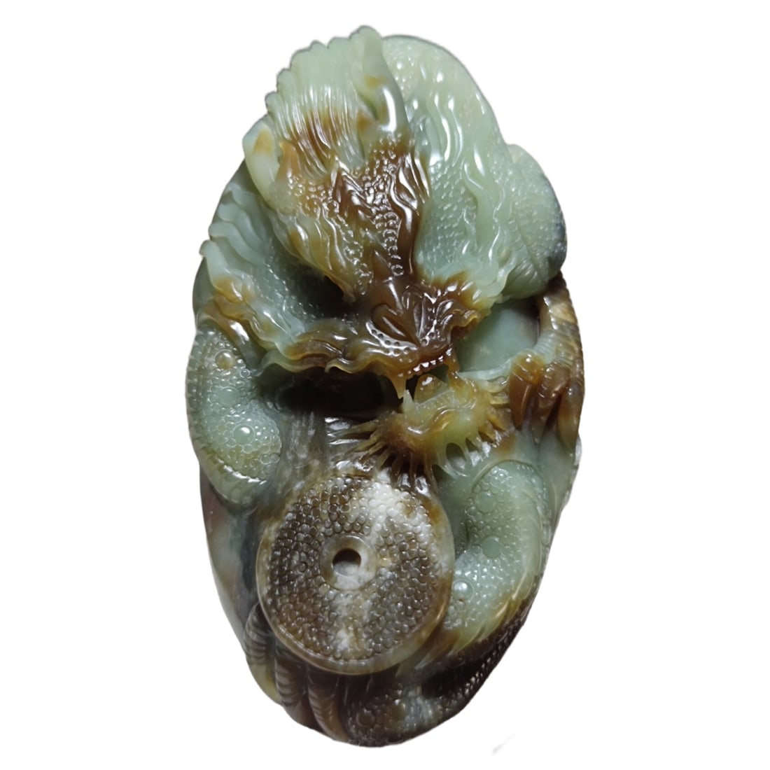 Xinjiang Hetian Jade Dragon Handle (1 of 9)