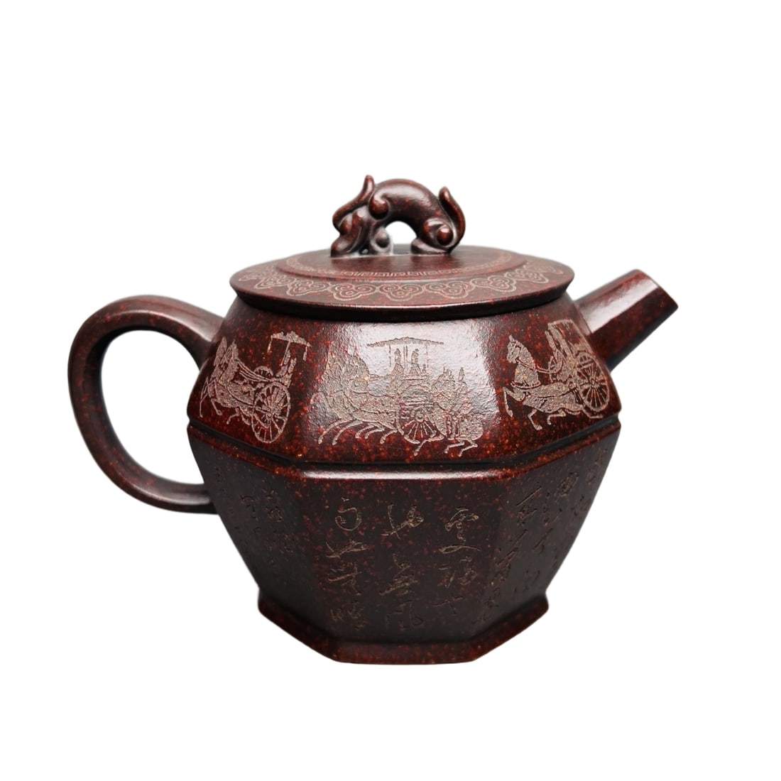 Gu Jingzhou, Octagonal Yun Bridge Zisha Teapot (1 of 10)