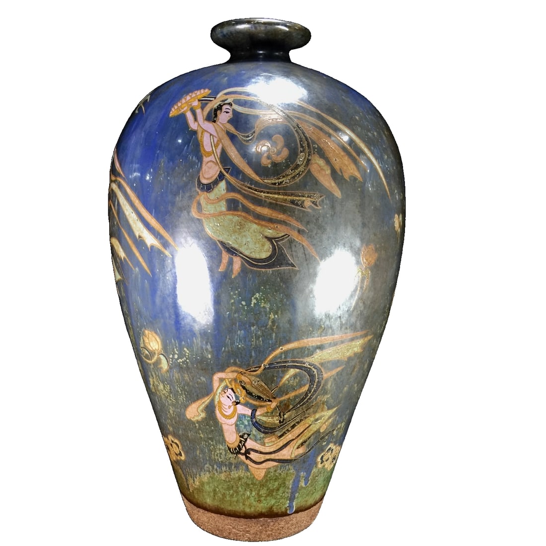 Song Jianyao Color Painted Flying Sky Pattern Plum Vase (1 of 10)