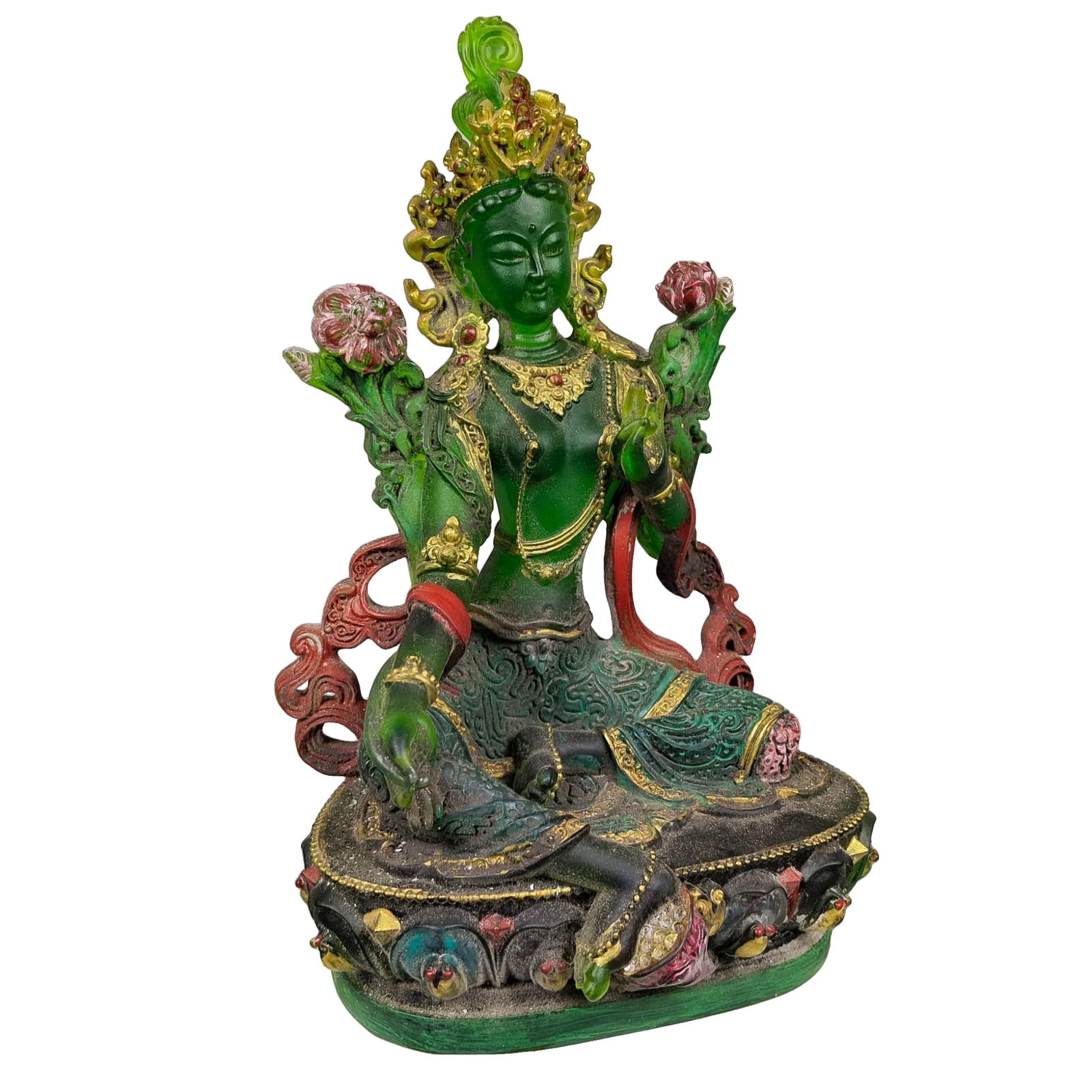Colored glaze painted Buddha (1 of 9)